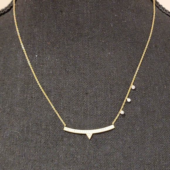 Meira t 14k YELLOW GOLD DIAMOND NECKLACE ๐ ๐ 18" - Picture 4 of 12